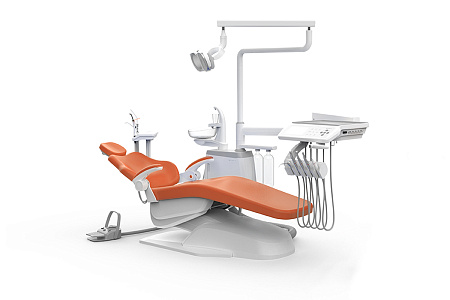 SILVERFOX 8000B-CRS0 LIGHT – Стоматологическая установка с нижней подачей и мягкой обивкой
