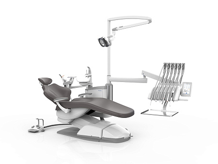 SILVERFOX 8000B-CRS0 LIGHT – Стоматологическая установка с верхней подачей и мягкой обивкой